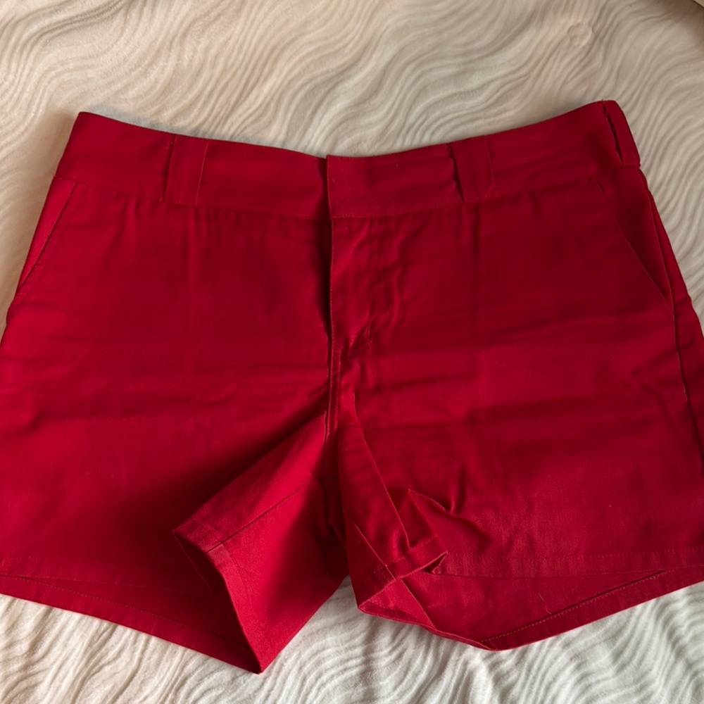 Dickies High Waist Red Women's Shorts